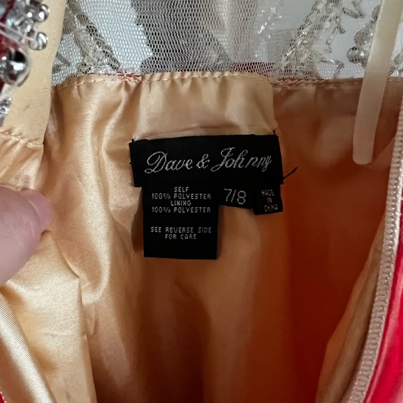 Beautiful Dave & Johnny Red/Gold Prom Dress - Picture 4 of 5